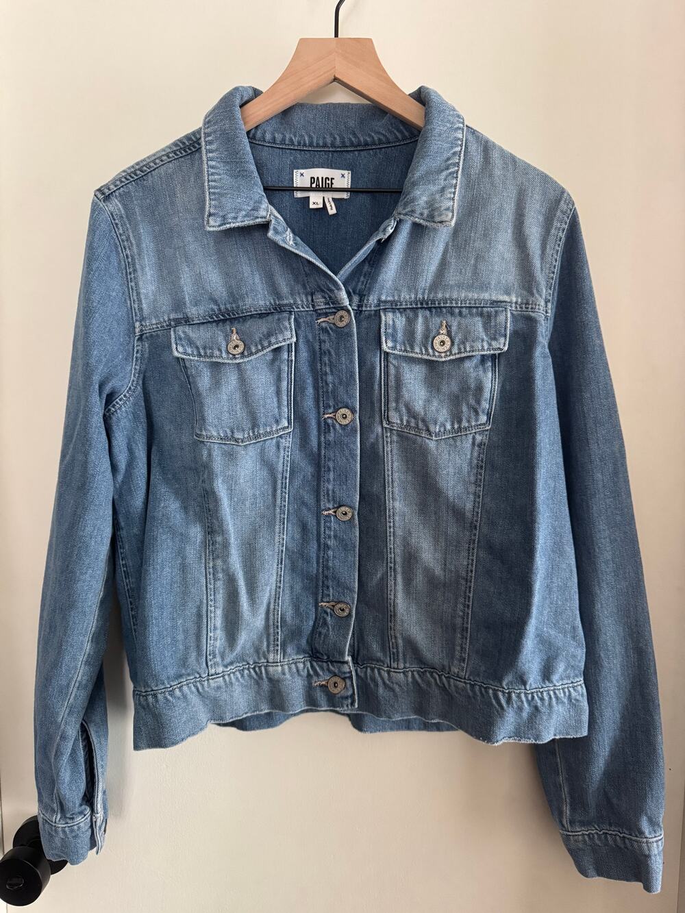 PAIGE raw hem denim jacket - XL